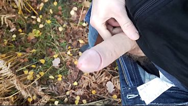 Homem se masturba escondido na floresta escura e silenciosa